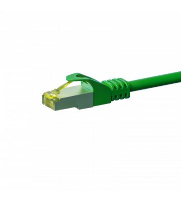 RJ45 Netzwerkkabel S/FTP (PiMF), mit CAT 7 Rohkabel, Grün, 0,25m