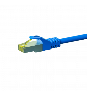 RJ45 Netzwerkkabel S/FTP (PiMF), mit CAT 7 Rohkabel, Blau, 3m