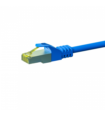 RJ45 Netzwerkkabel S/FTP (PiMF), mit CAT 7 Rohkabel, Blau, 15m