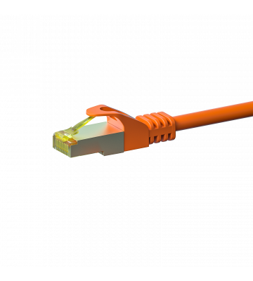 RJ45 Netzwerkkabel S/FTP (PiMF), mit CAT 7 Rohkabel, Orange, 1,50m