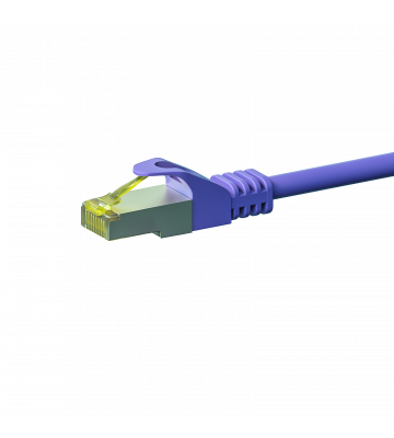 RJ45 Netzwerkkabel S/FTP (PiMF), mit CAT 7 Rohkabel, Violett, 0,50m