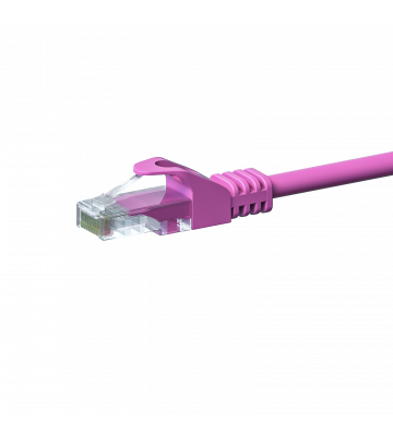 CAT 5e Netzwerkkabel U/UTP – 0.25 Meter -  Rosa - CCA