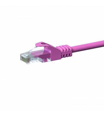 CAT 5e Netzwerkkabel U/UTP – 1 Meter -  Rosa - CCA