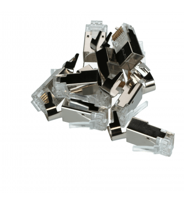 CAT6a Stecker RJ45 geschirmt - für starrleiter Kabel -10 Stück