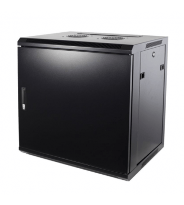 9 HE Serverschrank, Wandgehäuse, mit Metalltür (BxTxH) 600 x 600 x 500mm