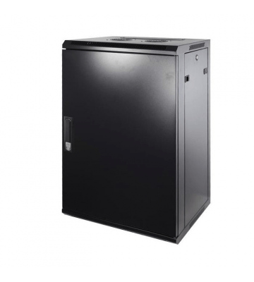 18 HE Serverschrank, Wandgehäuse, mit Metalltür (BxTxH) 600 x 600 x 900mm