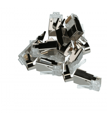 CAT6a Pass Through RJ45 Netzwerkstecker - geschirmt - für flexible Kabel 10 Stück