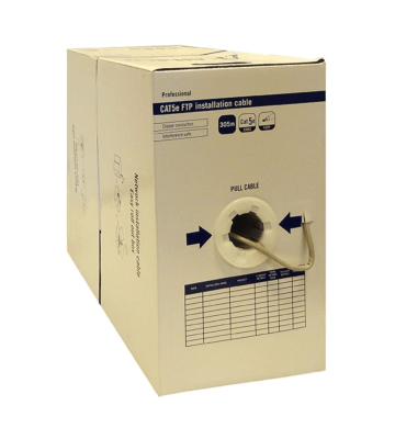 Alfaco Cat5E F/UTP solid core cable on reel 305m grey LSZH – (Eca)