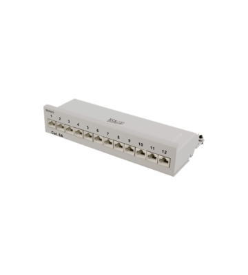 Cat6a UTP 90º 10 Zoll 12 Ports RJ45 Wandmontage-Patchpanel