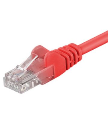 CAT 5e Netzwerkkabel U/UTP – 0.25 Meter -  Rot - CCA