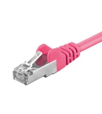 CAT 5e Netzwerkkabel F/UTP – 0,25 Meter -  Rosa