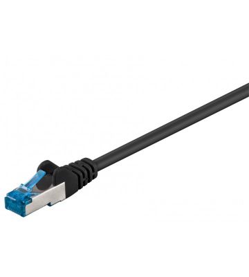 CAT 6a Netzwerkkabel LSOH - S/FTP - 1 Meter - Schwarz