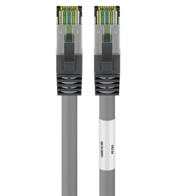 RJ45 Netzwerkkabel S/FTP (PiMF), mit CAT 8 Rohkabel, Grau, 2m