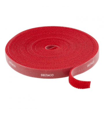 Klettverschluss  - 5 Meter - 9 mm breit - Rot