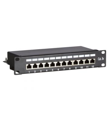 Patchpanel 10”, 12-fach FTP Patchpanel CAT 5e