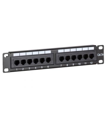 Patchpanel 10”, 12-fach UTP Patchpanel CAT 5e