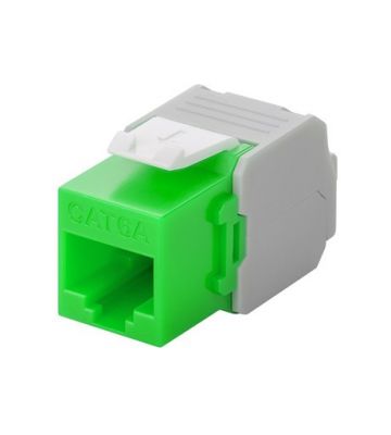 CAT6a UTP Keystone Netzwerkstecker - Toolless - Grün