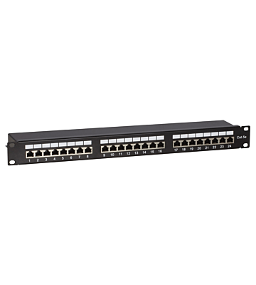 Patchpanel 19" CAT 5e FTP - 24 ports