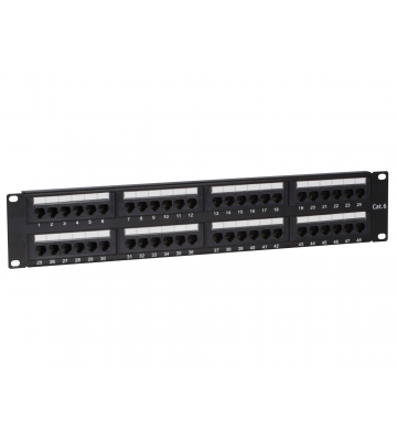 Patchpanel 19" CAT6 UTP - 48 ports