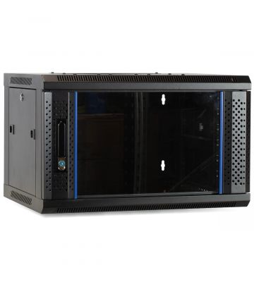 4 HE Serverschrank, Wandgehäuse, mit Glastür (BxTxH) 600 x 450 x 280mm 