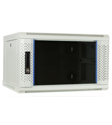 4 HE Serverschrank, Wandgehäuse, mit Glastür, Weiß, (BxTxH) 600 x 450 x 280 mm 