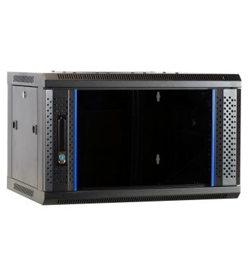 4 HE Serverschrank, Wandgehäuse, mit Glastür (BxTxH) 600 x 450 x 280mm 