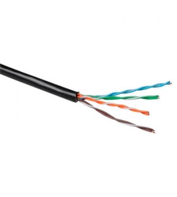 CAT 5e Belden Kabel für den Aussenbereich - 4X2XAWG 24/1 - Starrleiter - 100% Kupfer - U/UTP - 100 Meter - Schwarz