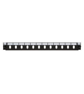 Front LC/SC 12 Ports, schwarz Duplex/Simplex für 19" Spleißbox