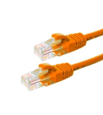 CAT6 Netzwerkkabel, U/UTP, 0,25 Meter, Orange, 100% Kupfer