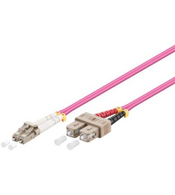 Glasfaserkabel LC-SC OM4 Duplex Patchkabel – 0.5 Meter