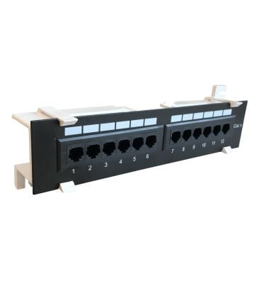 CAT 5e Wand Patchpanel, 12-fach UTP