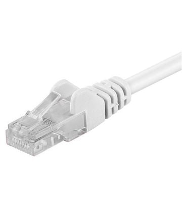 CAT 5e Netzwerkkabel U/UTP – 0.25 Meter -  Weiß  - CCA