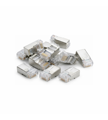 DANICOM FTP RJ45 CAT5e Netzwerkstecker - für Flexibele und starrleiter Kabel - 10 Stück