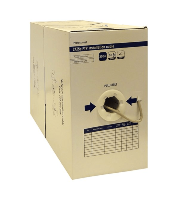 Alfaco Cat5E F/UTP solid core cable on reel 305m grey LSZH – (Eca)