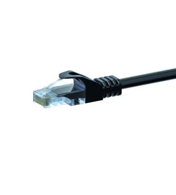 CAT 5e Netzwerkkabel U/UTP – 2 Meter -  Schwarz - CCA