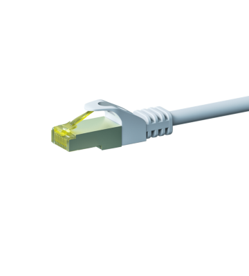 RJ45 Netzwerkkabel S/FTP (PiMF), mit CAT 7 Rohkabel, Weiß, 5m