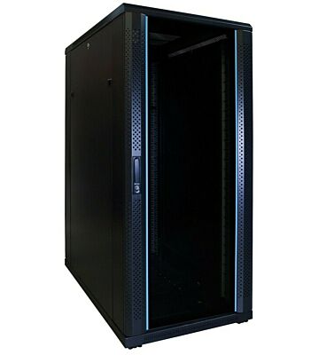 27 HE 19” Serverschrank, mit Glastür (BxTxH) 600 x 1000 x 1400mm 