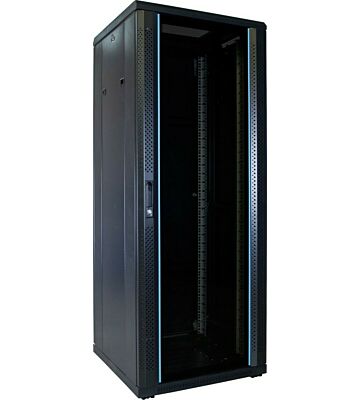 32 HE 19” Serverschrank, mit Glastür (BxTxH) 600 x 600 x 1600mm