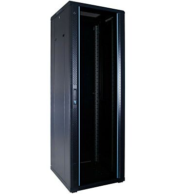 37 HE 19” Serverschrank, mit Glastür (BxTxH) 600 x 600 x 1800mm 