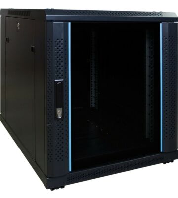 12 HE, kleiner Serverschrank, mit Glastür (BxTxH) 600 x 800 x 720 mm
