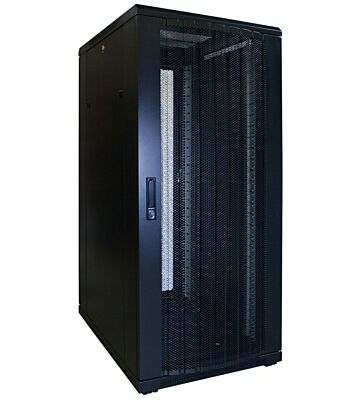 27 HE 19” Serverschrank, mit perforierter Fronttür (BxTxH) 600 x 800 x 1400mm