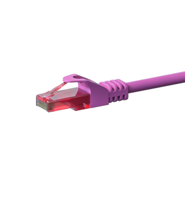 CAT6 Netzwerkkabel, U/UTP, 2 meter, Rosa, 100% Kupfer