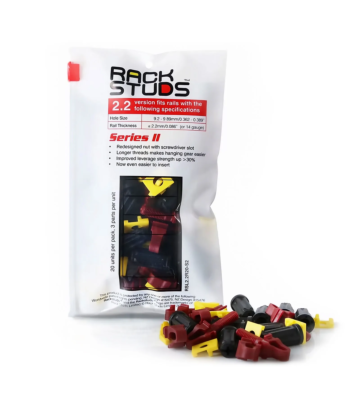 Rackstuds Einzelserie II – Rot – 20 Stück