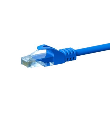 CAT5e Netzwerkkabel, U/UTP, 7,50 meter, Blau, 100% Kupfer