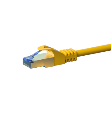 CAT 6a Netzwerkkabel LSOH - S/FTP - 0,25 Meter - Gelb