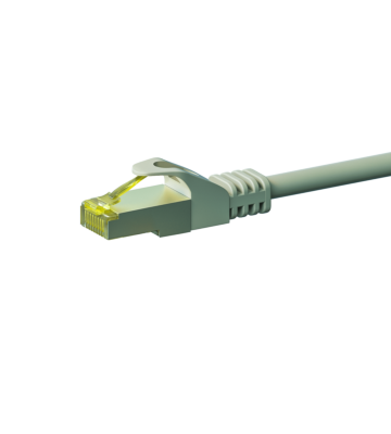 RJ45 Netzwerkkabel S/FTP (PiMF), mit CAT 7 Rohkabel, Grau, 1m