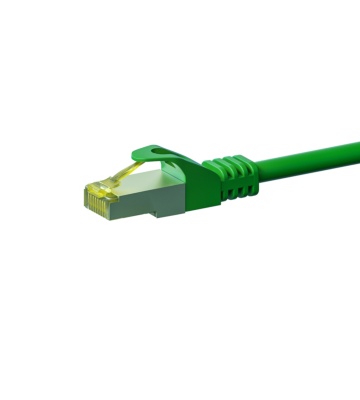 RJ45 Netzwerkkabel S/FTP (PiMF), mit CAT 7 Rohkabel, Grün, 0,50m