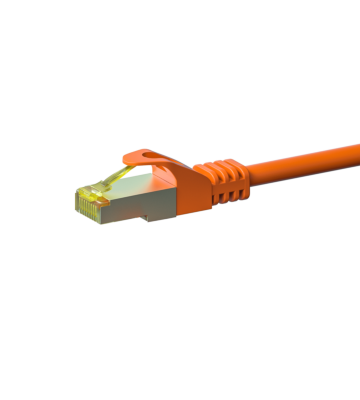 RJ45 Netzwerkkabel S/FTP (PiMF), mit CAT 7 Rohkabel, Orange, 20m