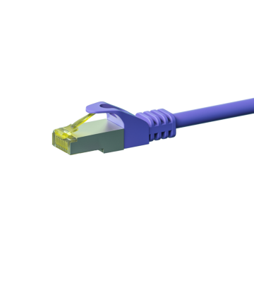 RJ45 Netzwerkkabel S/FTP (PiMF), mit CAT 7 Rohkabel, Violett, 20m