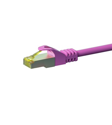 RJ45 Netzwerkkabel S/FTP (PiMF), mit CAT 7 Rohkabel, Rosa, 1,50m